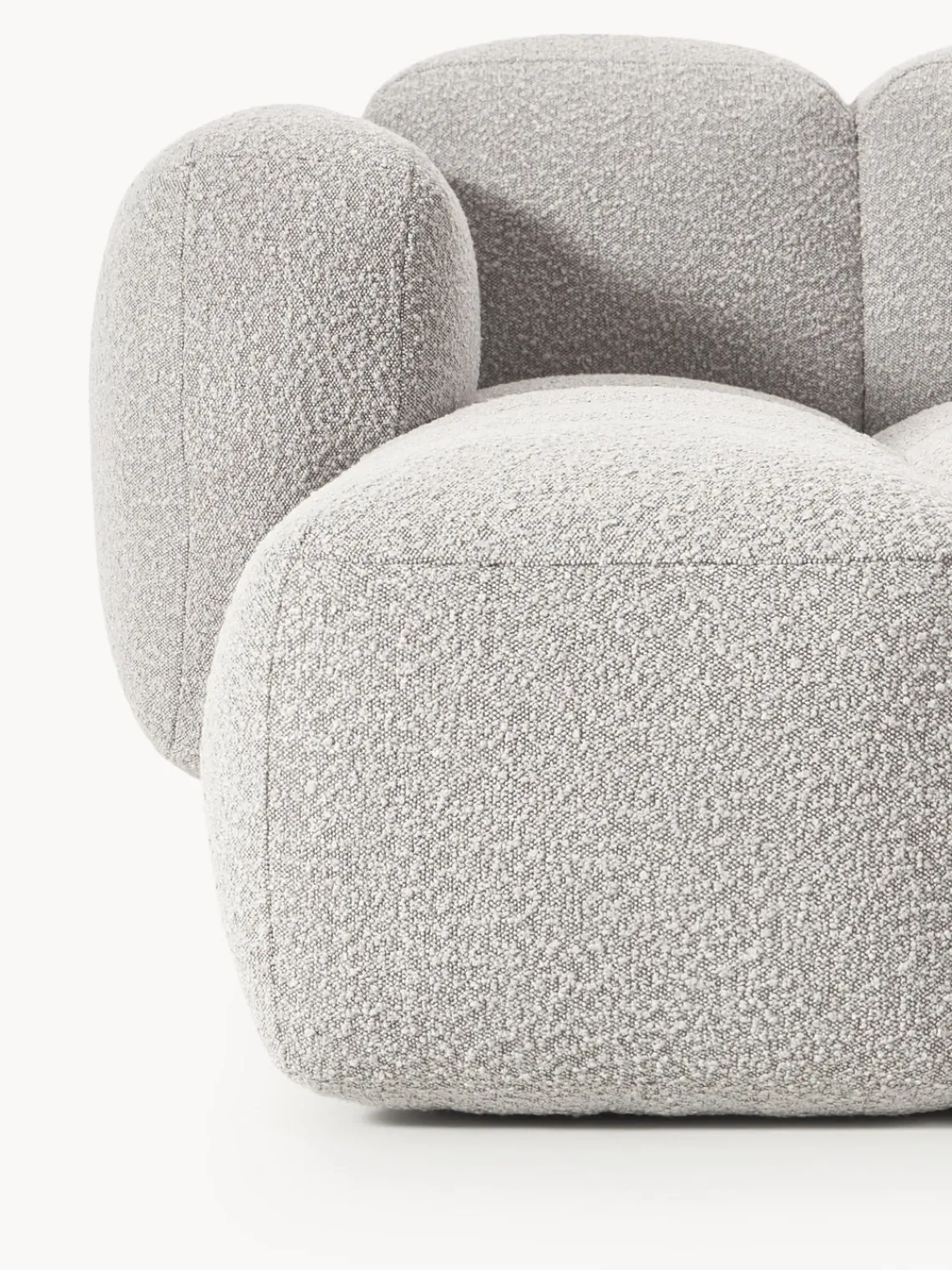 Clearance Sofá modular en tejido bouclé con reposapiés Tayla (4 plazas) Sofás Rinconeras|Sofás