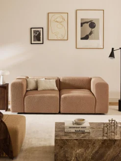 Sofás 3 Plazas|Sofás>Westwing Collection Sofá modular en tejido bouclé Lena (3 plazas) Bouclé beige