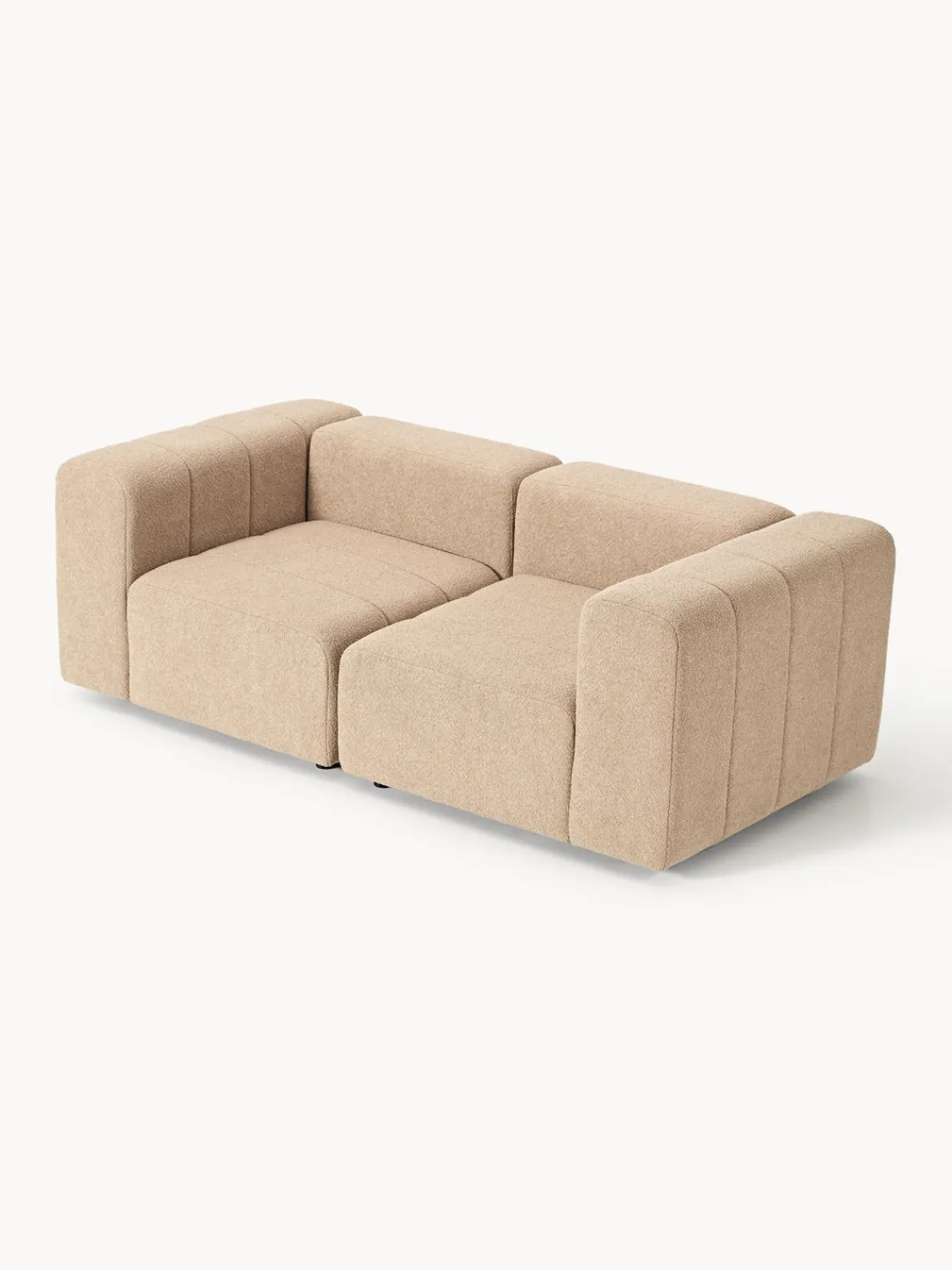 Sofás 3 Plazas|Sofás>Westwing Collection Sofá modular en tejido bouclé Lena (3 plazas) Bouclé beige