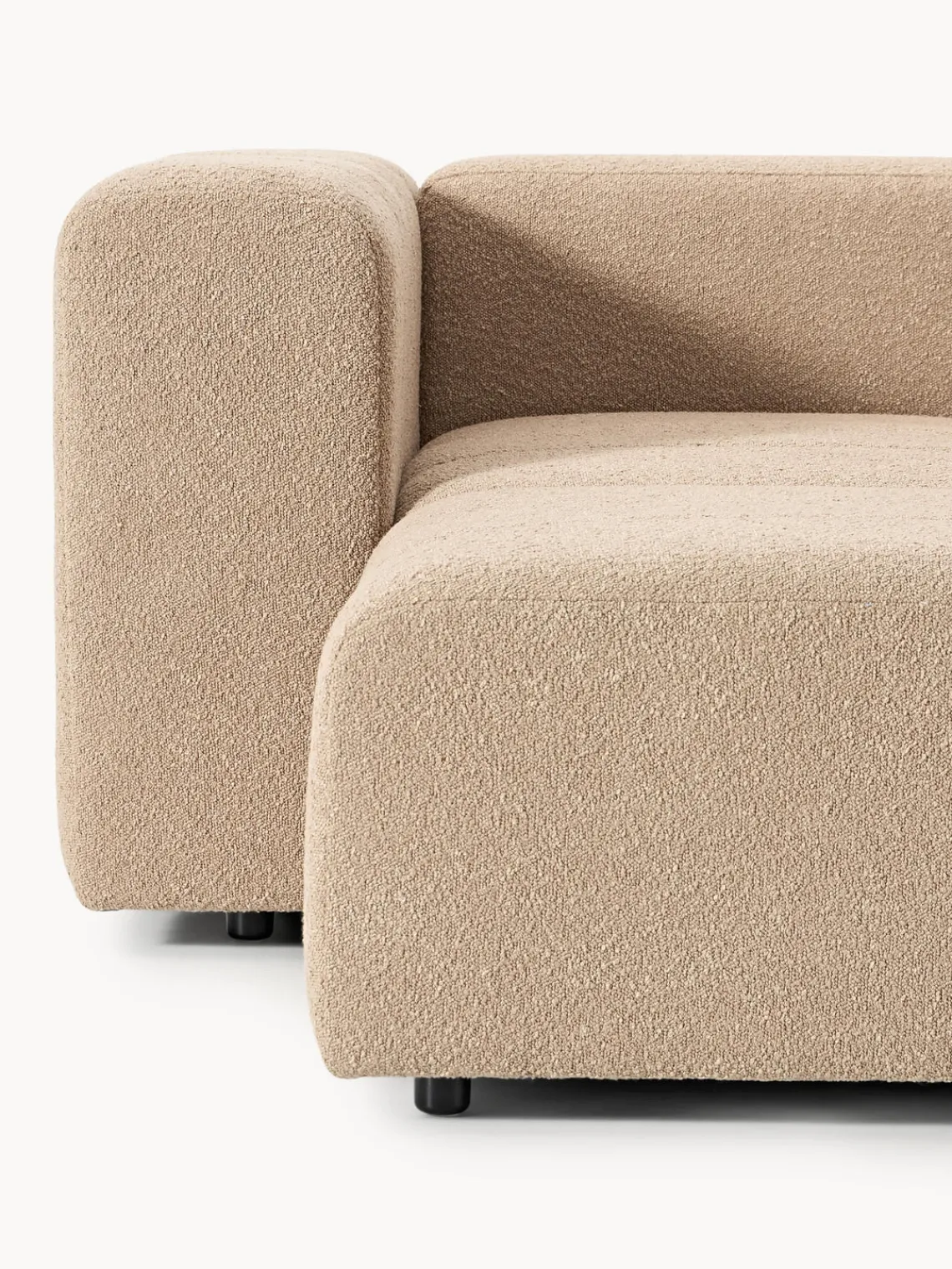 Sofás 3 Plazas|Sofás>Westwing Collection Sofá modular en tejido bouclé Lena (3 plazas) Bouclé beige