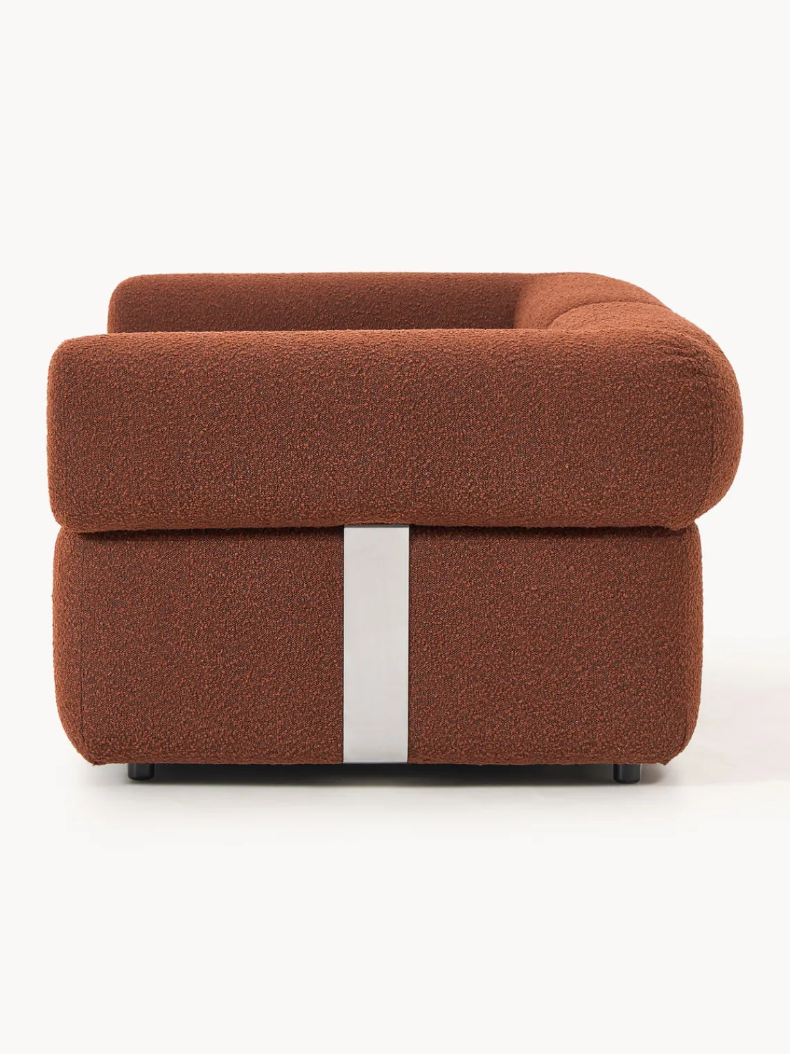 Sofás 3 Plazas|Sofás>Westwing Collection Sofá modular en tejido bouclé Anton (3 plazas) Bouclé terracota