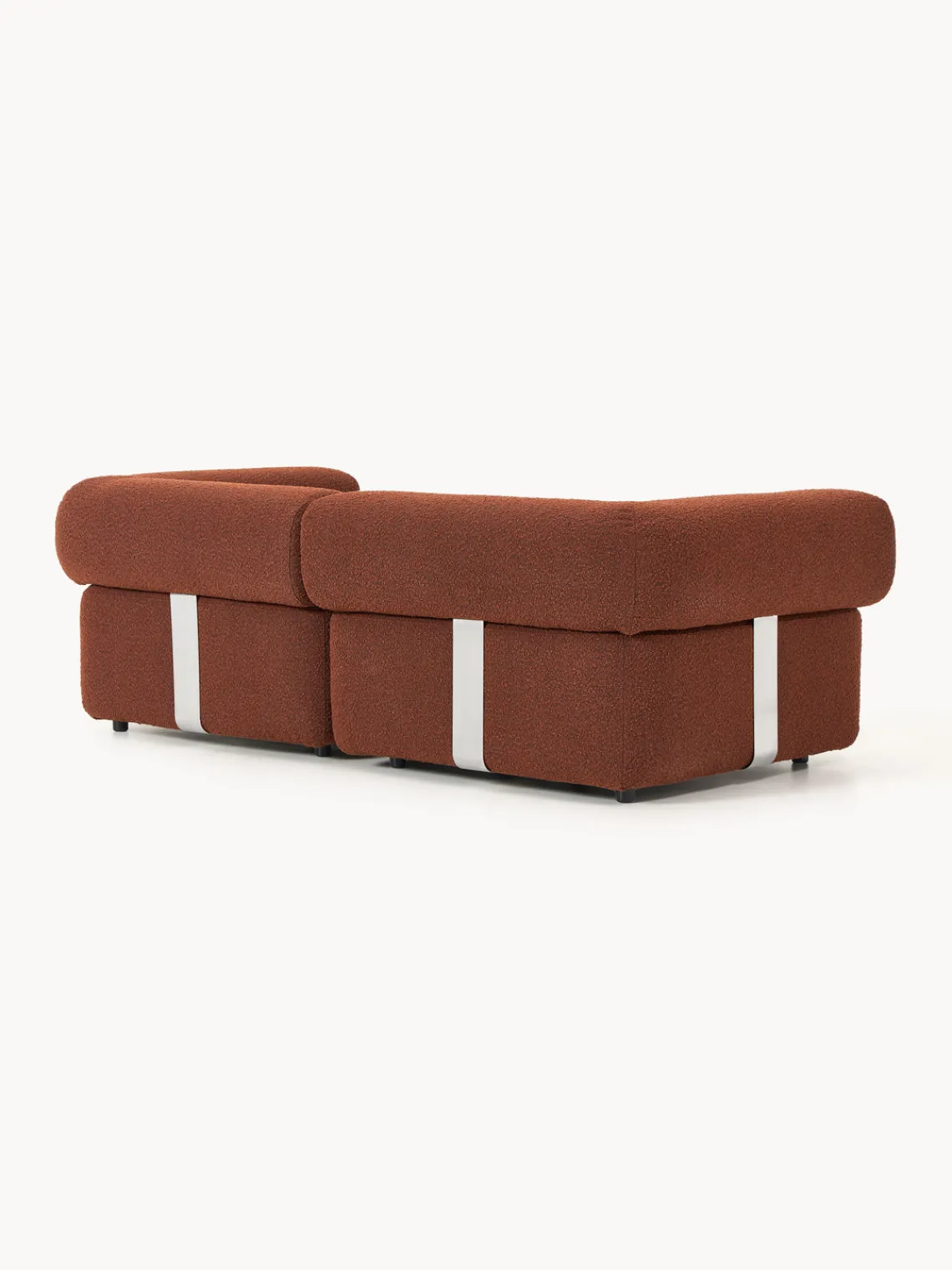 Sofás 3 Plazas|Sofás>Westwing Collection Sofá modular en tejido bouclé Anton (3 plazas) Bouclé terracota