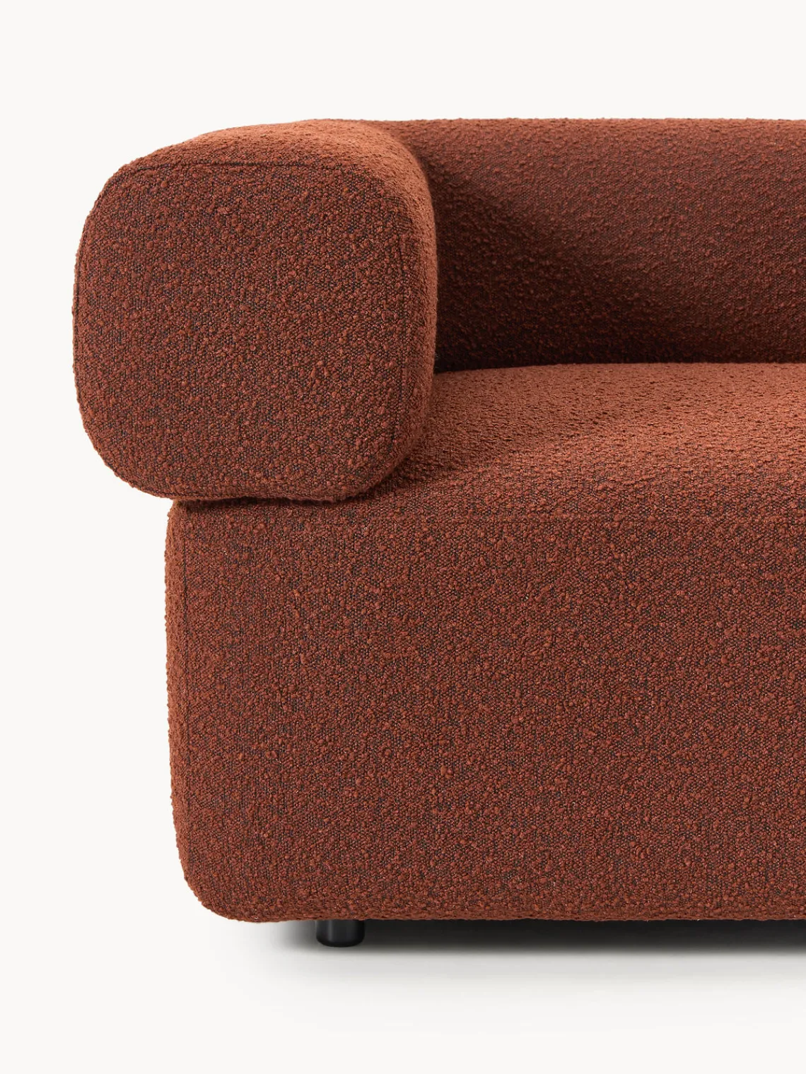 Sofás 3 Plazas|Sofás>Westwing Collection Sofá modular en tejido bouclé Anton (3 plazas) Bouclé terracota