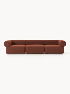 Sofás>Westwing Collection Sofá modular en tejido bouclé Anton (4 plazas) Bouclé terracota