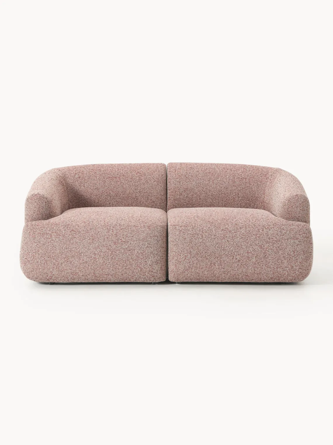 Sofás 2 Plazas|Sofás>Westwing Collection Sofá modular en tejido bouclé Sofia (2 plazas) Bouclé jaspeado, rojo óxido