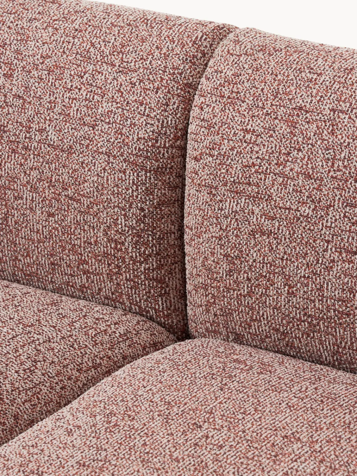 Sofás 2 Plazas|Sofás>Westwing Collection Sofá modular en tejido bouclé Sofia (2 plazas) Bouclé jaspeado, rojo óxido