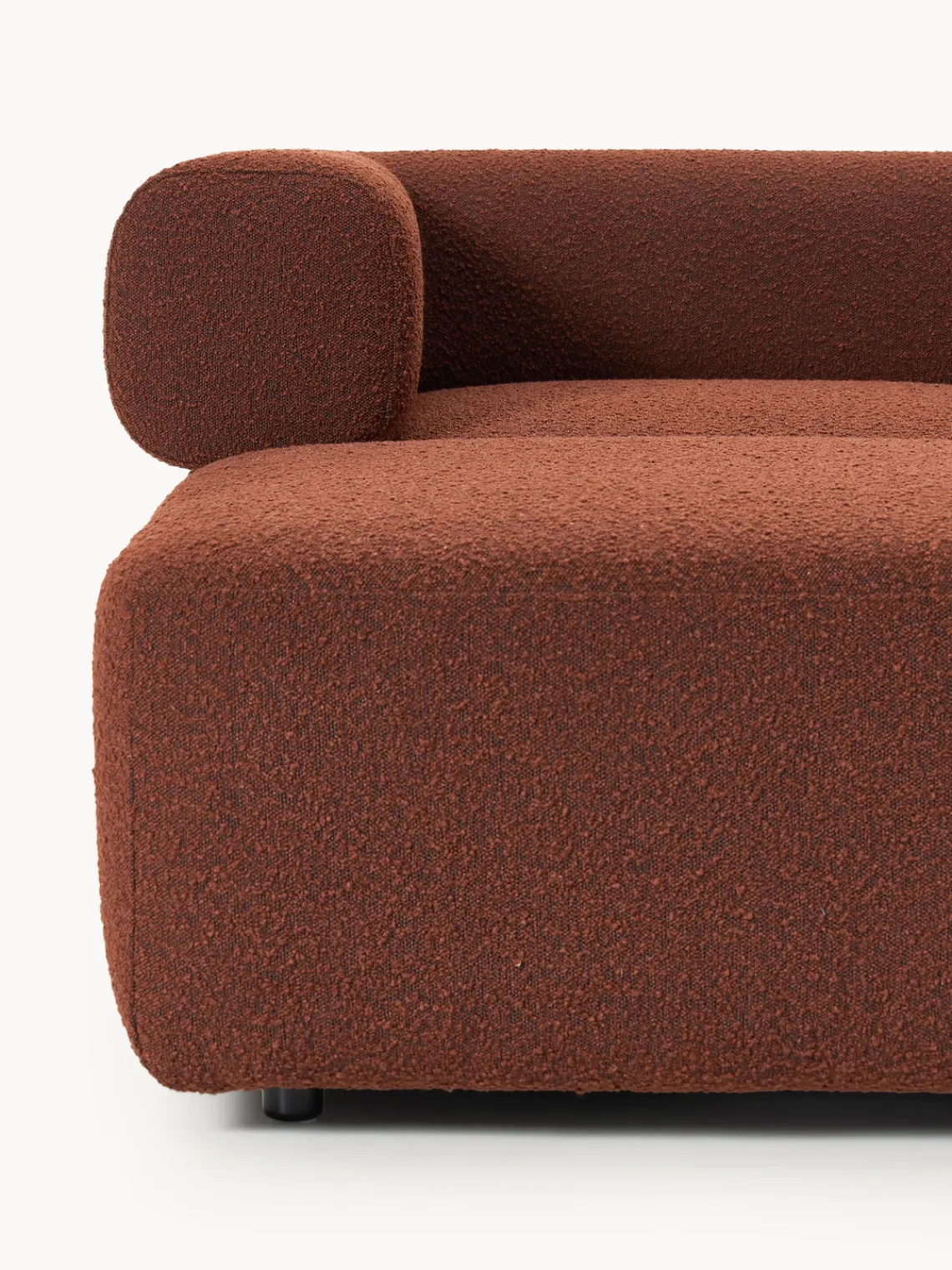 Best Sofá modular en tejido bouclé Anton (4 plazas), con reposapiés (izquierda/derecha) Sofás