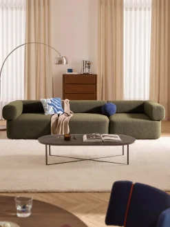 Clearance Sofá modular en tejido bouclé Anton (4 plazas) Sofás