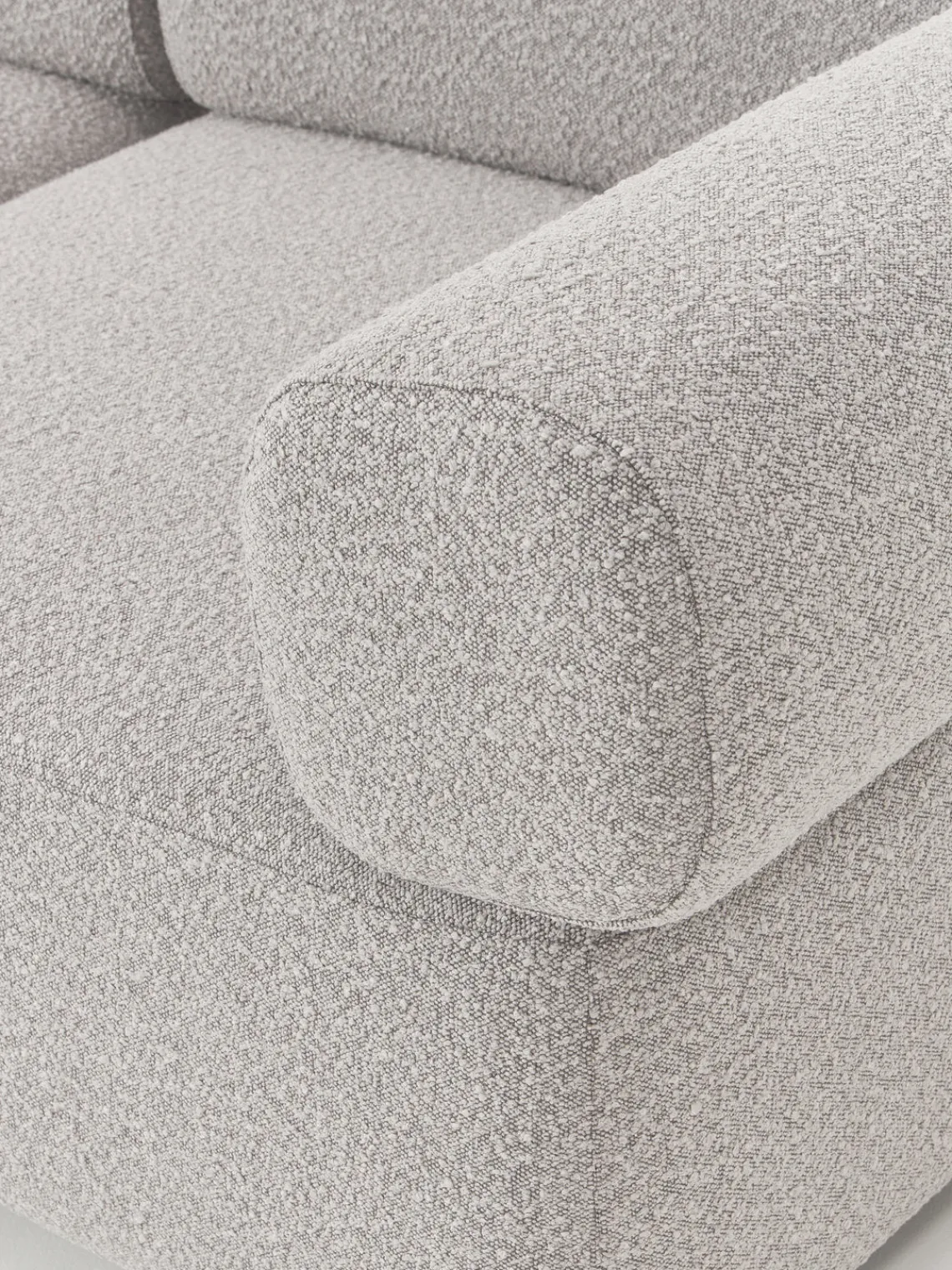 Sofás 3 Plazas|Sofás>Westwing Collection Sofá modular en tejido bouclé Anton (3 plazas) Bouclé taupe