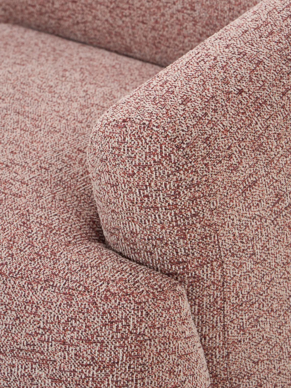 Sofás 3 Plazas|Sofás>Westwing Collection Sofá modular en tejido bouclé Sofia (3 plazas) Bouclé jaspeado, rojo óxido