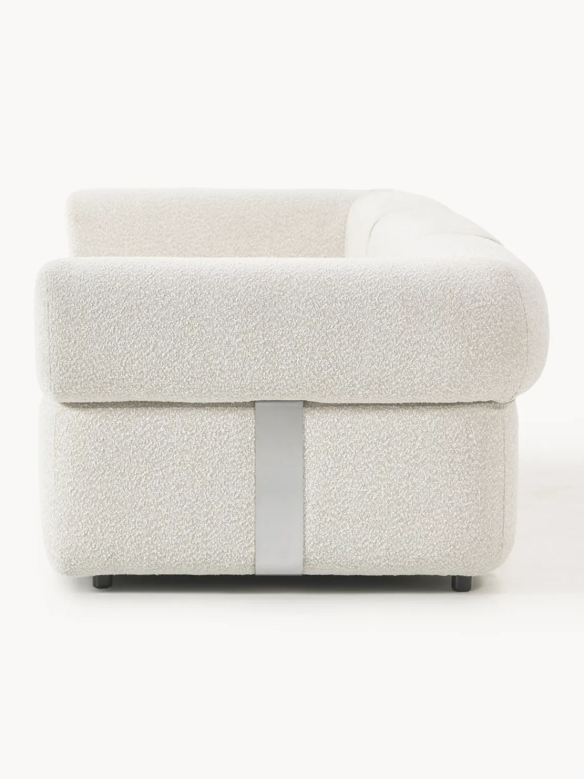 Sofás>Westwing Collection Sofá modular en tejido bouclé Anton (4 plazas) Bouclé blanco Off White