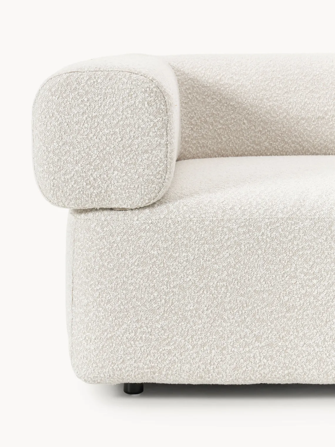 Sofás>Westwing Collection Sofá modular en tejido bouclé Anton (4 plazas) Bouclé blanco Off White