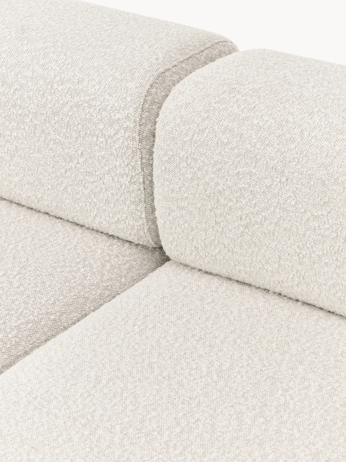 Sofás>Westwing Collection Sofá modular en tejido bouclé Anton (4 plazas) Bouclé blanco Off White