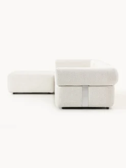 Discount Sofá modular en tejido bouclé Anton (4 plazas), con reposapiés (izquierda/derecha) Sofás
