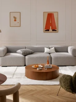 Sofá modular en tejido bouclé Anton (4 plazas) Sofás