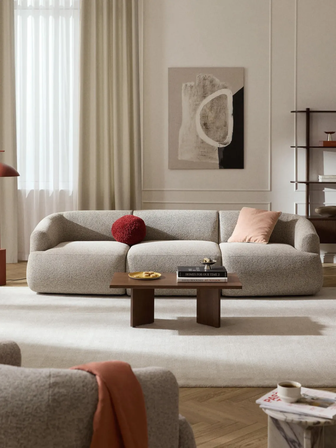 Sofá modular en tejido bouclé Sofia (3 plazas) Sofás 3 Plazas|Sofás