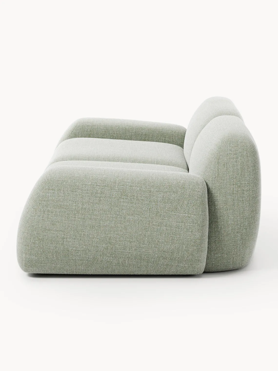 Sofás 3 Plazas|Sofás>Westwing Collection Sofá modular en tejido bouclé Wolke (3 plazas) Bouclé verde salvia
