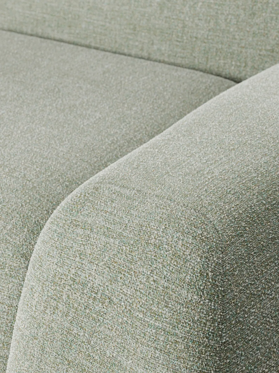 Sofás 3 Plazas|Sofás>Westwing Collection Sofá modular en tejido bouclé Wolke (3 plazas) Bouclé verde salvia