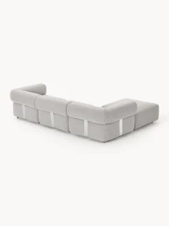 Discount Sofá modular en tejido bouclé Anton (4 plazas), con reposapiés (izquierda/derecha) Sofás