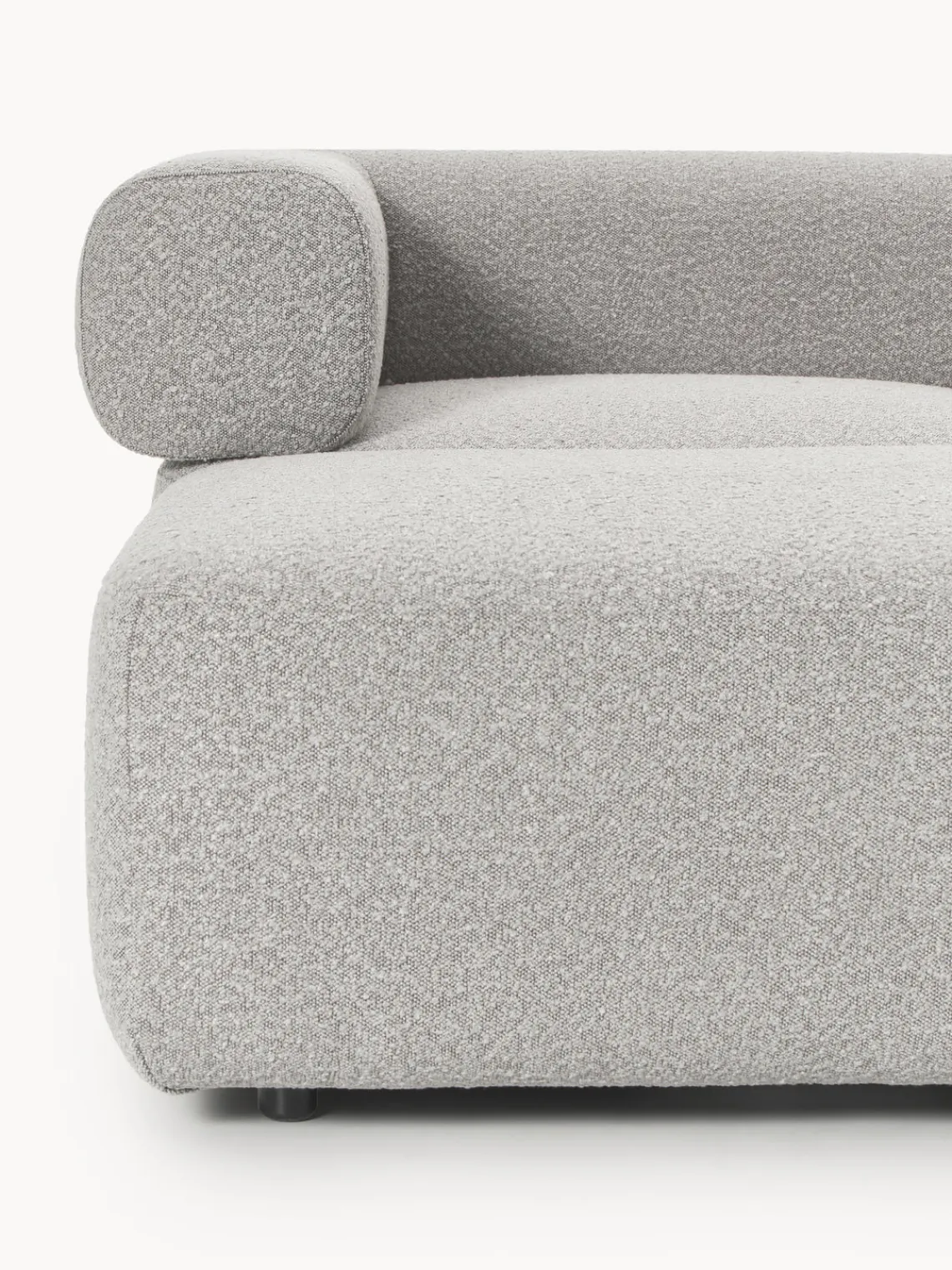 Discount Sofá modular en tejido bouclé Anton (4 plazas), con reposapiés (izquierda/derecha) Sofás