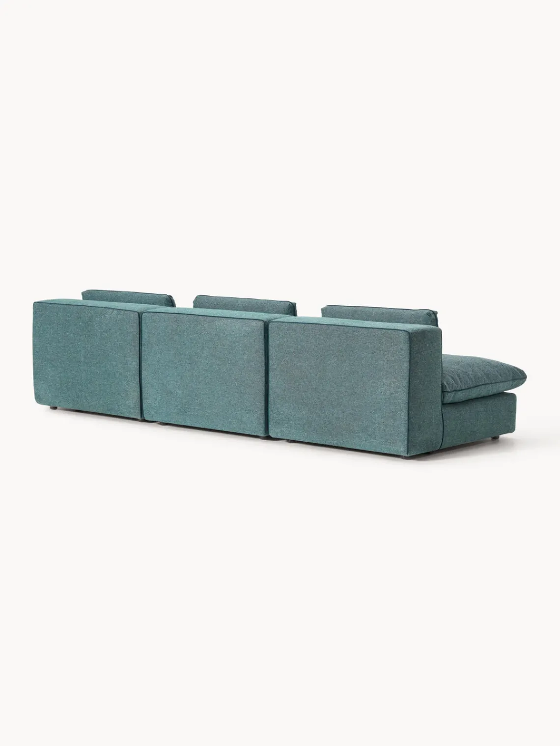 Sofás 3 Plazas|Sofás>Westwing Collection Sofá modular Felix (3 plazas) Tejido grueso verde turquesa