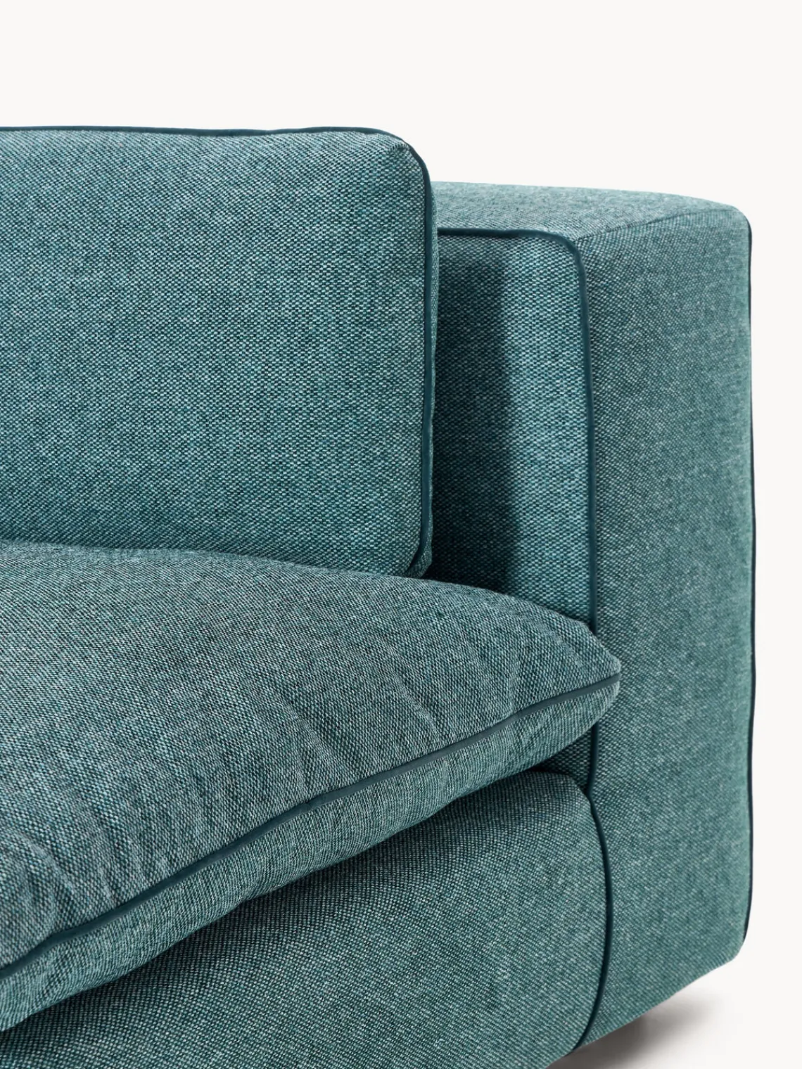 Sofás 3 Plazas|Sofás>Westwing Collection Sofá modular Felix (3 plazas) Tejido grueso verde turquesa