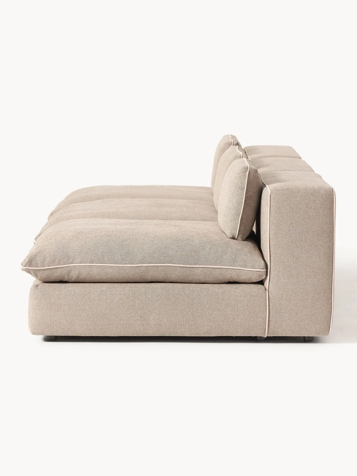 Sofás 3 Plazas|Sofás>Westwing Collection Sofá modular grande Felix (3 plazas) Tejido grueso beige