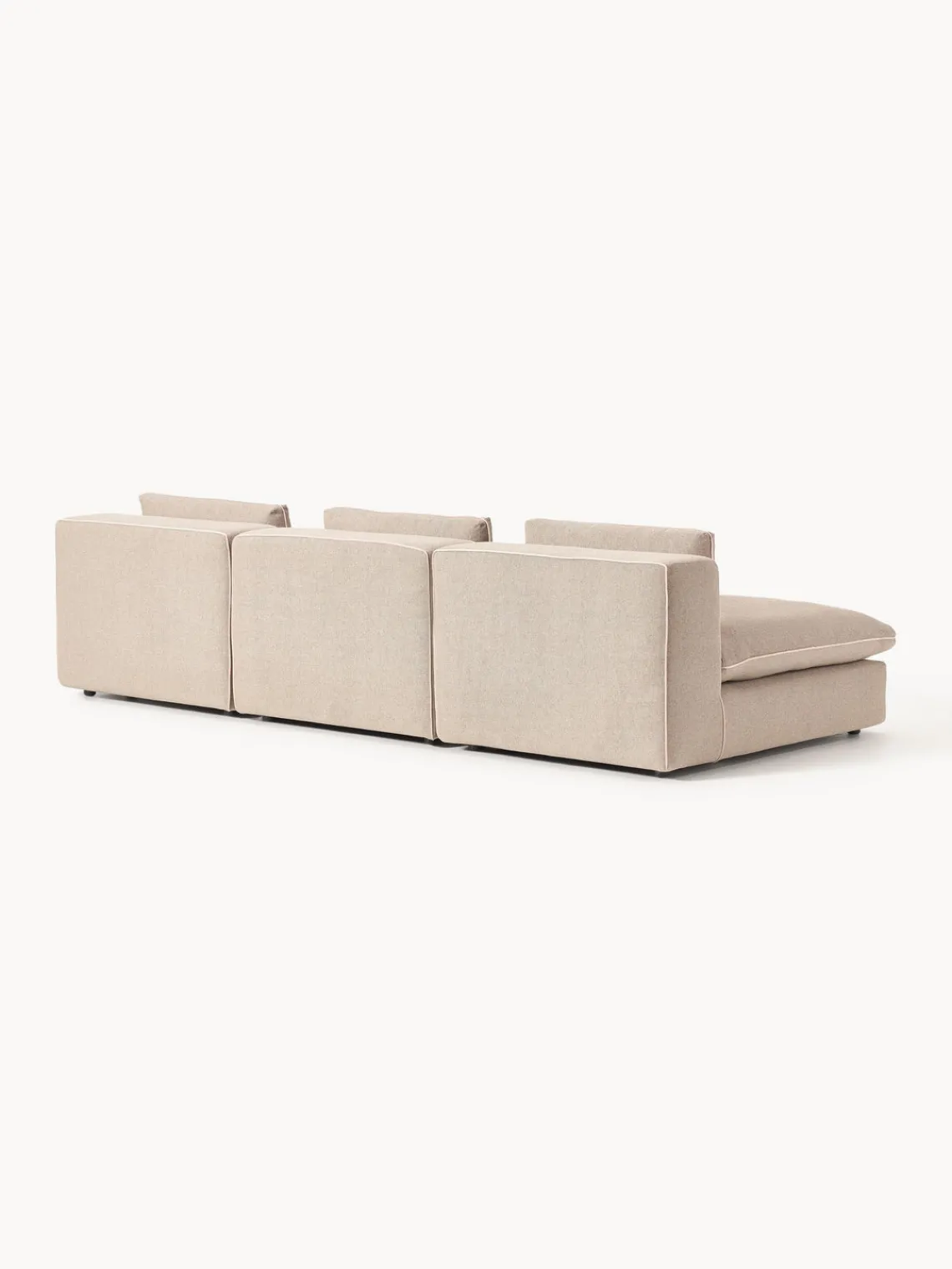 Sofás 3 Plazas|Sofás>Westwing Collection Sofá modular grande Felix (3 plazas) Tejido grueso beige