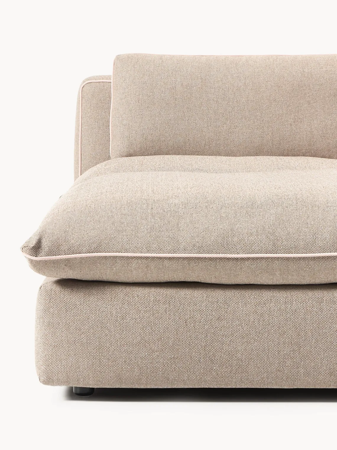 Sofás 3 Plazas|Sofás>Westwing Collection Sofá modular grande Felix (3 plazas) Tejido grueso beige