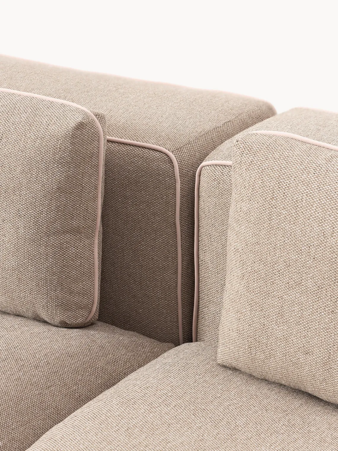 Sofás 3 Plazas|Sofás>Westwing Collection Sofá modular grande Felix (3 plazas) Tejido grueso beige