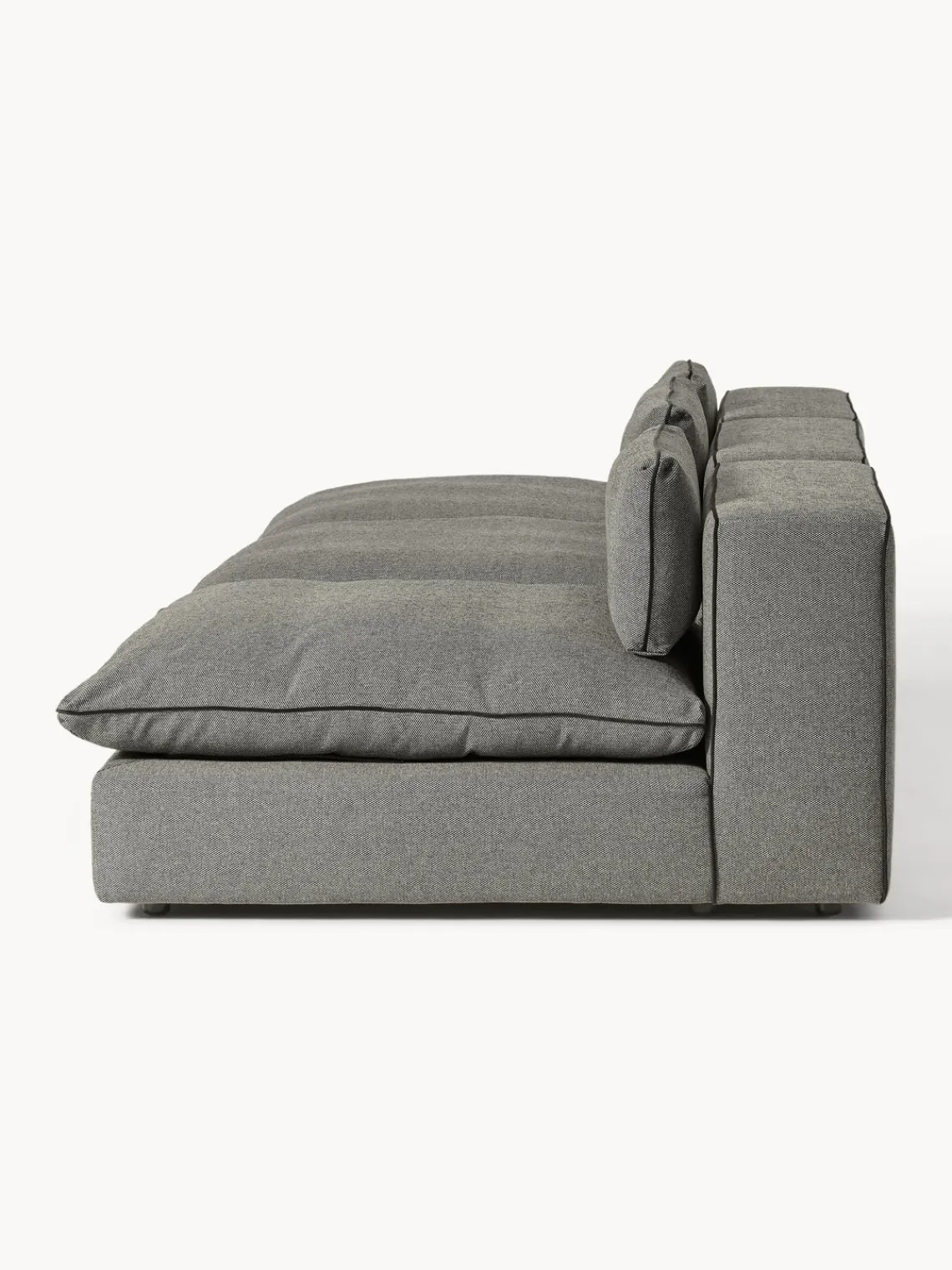 Sofás 3 Plazas|Sofás>Westwing Collection Sofá modular grande Felix (3 plazas) Tejido grueso gris oscuro