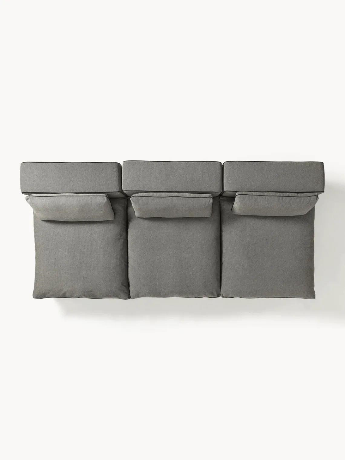 Sofás 3 Plazas|Sofás>Westwing Collection Sofá modular grande Felix (3 plazas) Tejido grueso gris oscuro