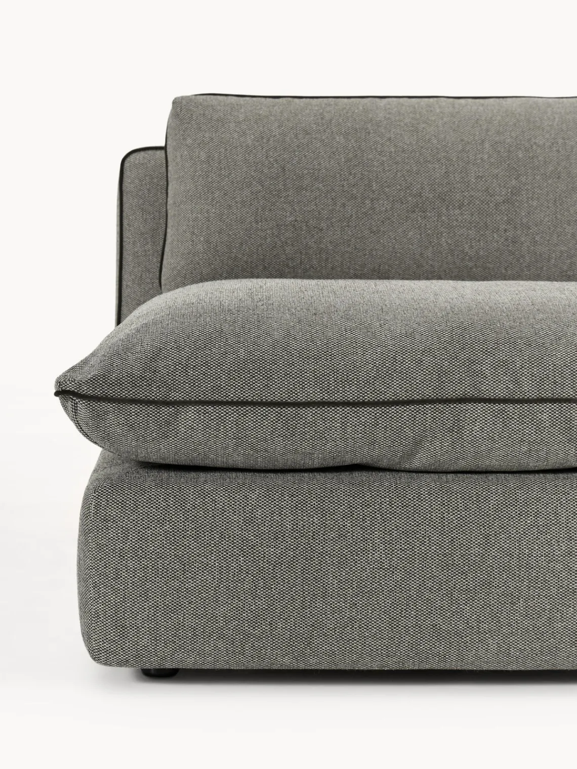 Sofás 3 Plazas|Sofás>Westwing Collection Sofá modular grande Felix (3 plazas) Tejido grueso gris oscuro