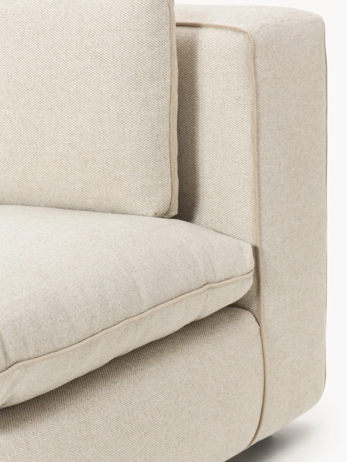 Sofás 3 Plazas|Sofás>Westwing Collection Sofá modular grande Felix (3 plazas) Tejido grueso beige claro