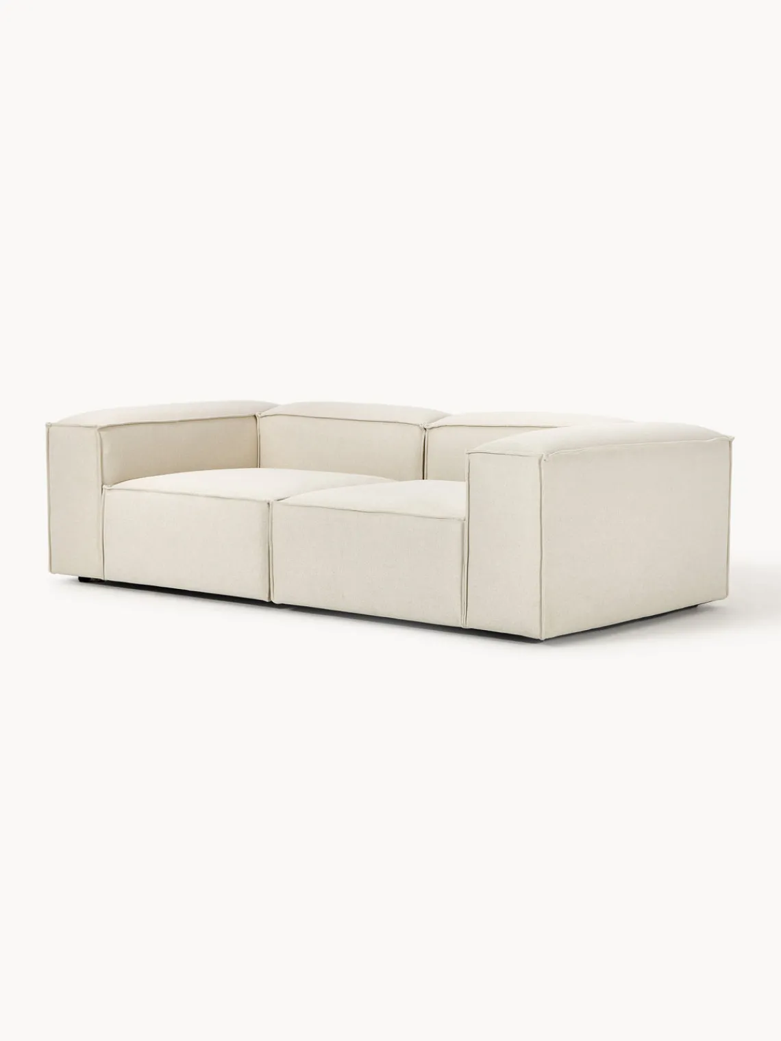 Sofás>Westwing Collection Sofá modular Lennon (3 plazas) Tejido blanco Off White