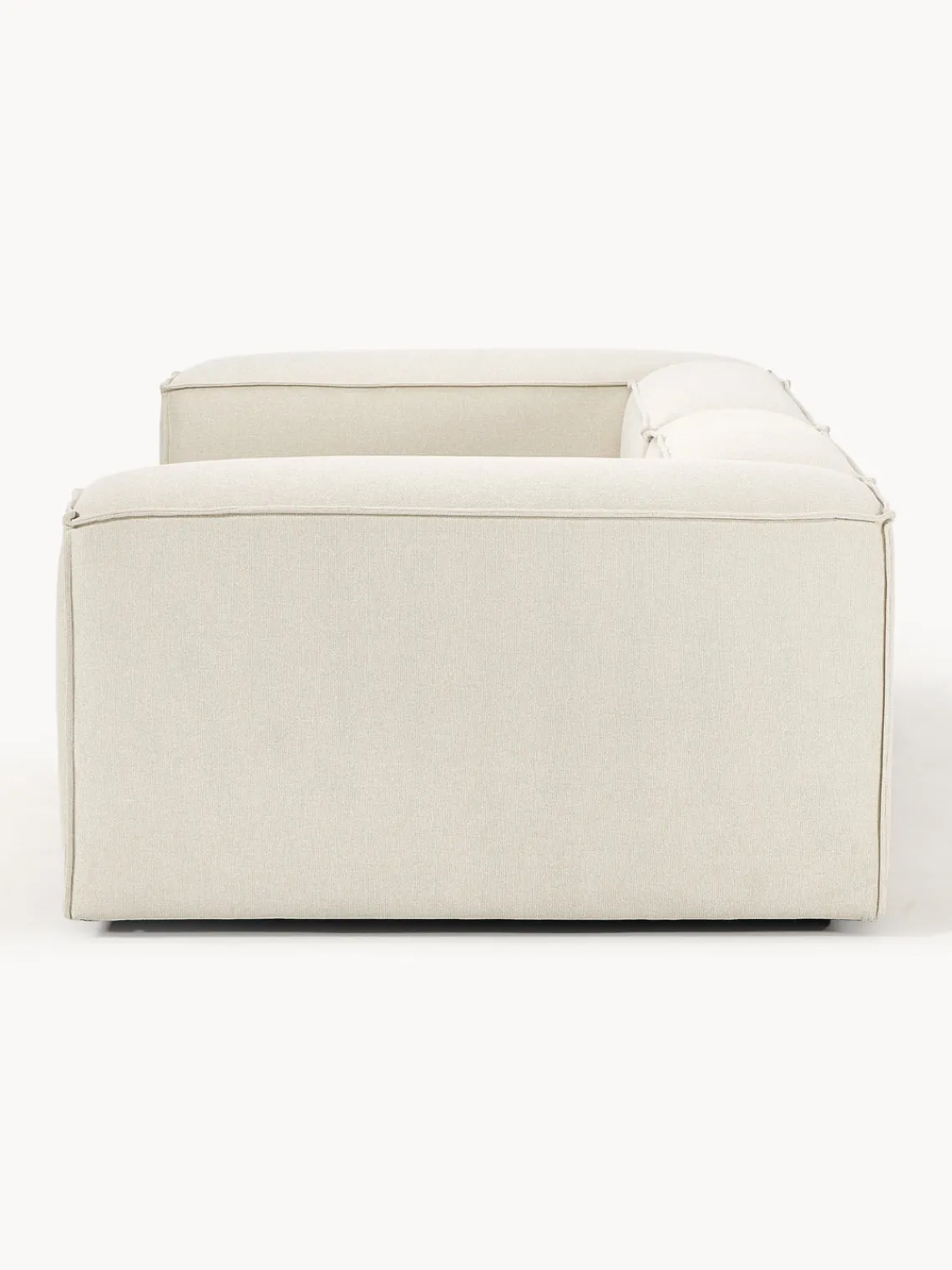 Sofás>Westwing Collection Sofá modular Lennon (3 plazas) Tejido blanco Off White