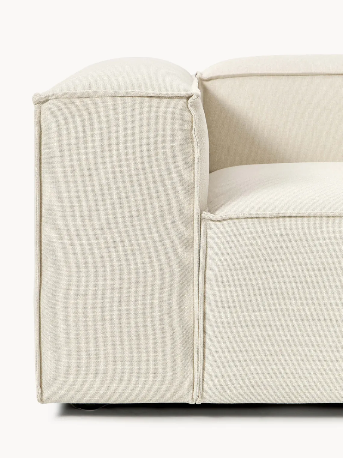 Sofás>Westwing Collection Sofá modular Lennon (3 plazas) Tejido blanco Off White