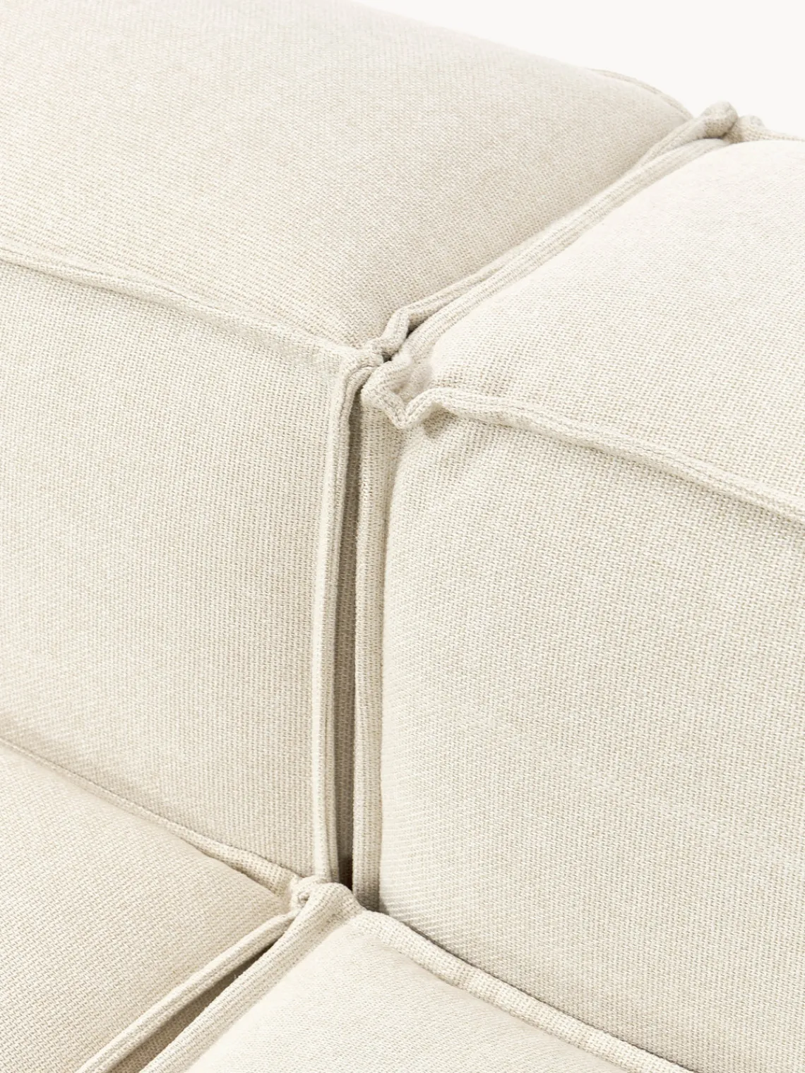 Sofás>Westwing Collection Sofá modular Lennon (3 plazas) Tejido blanco Off White