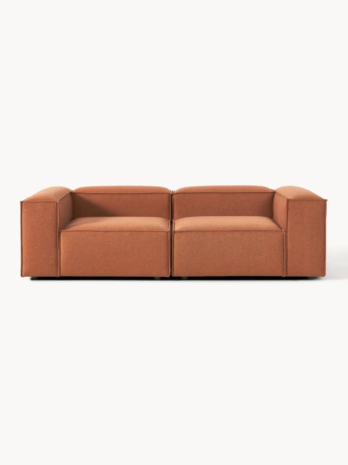 Sofás>Westwing Collection Sofá modular Lennon (3 plazas) Tejido terracota