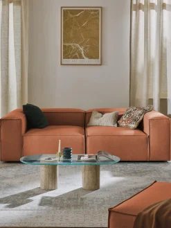 Sofás>Westwing Collection Sofá modular Lennon (3 plazas) Tejido terracota