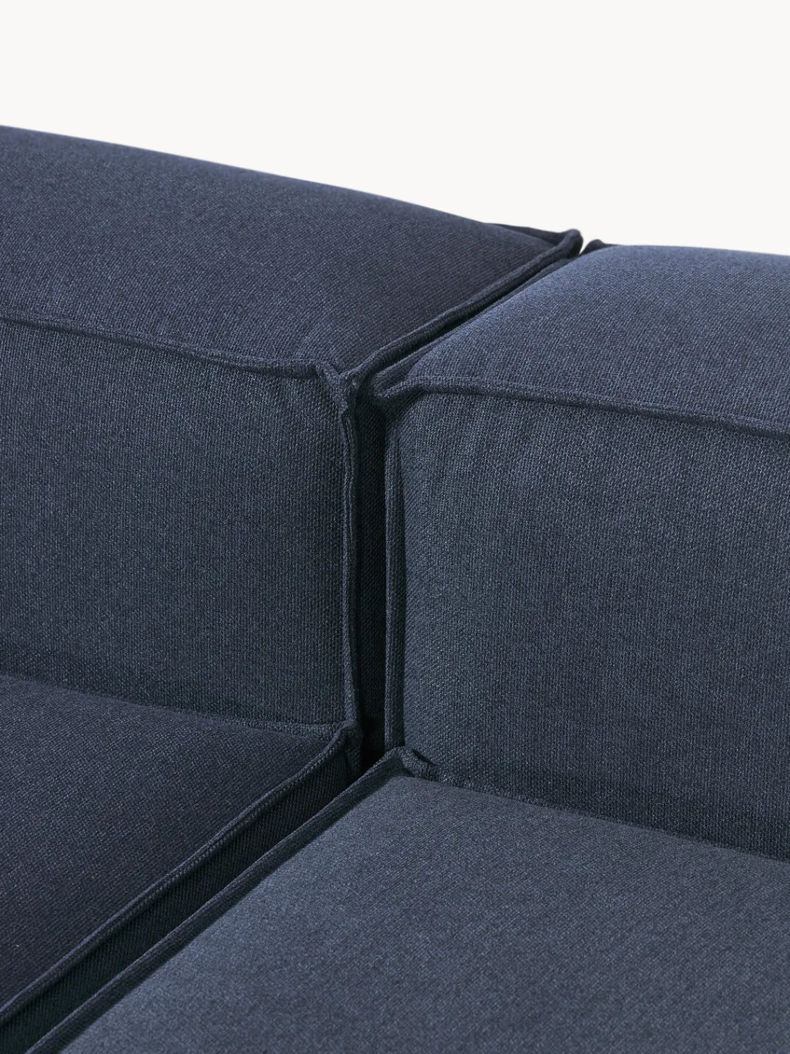 Sofás>Westwing Collection Sofá modular Lennon (3 plazas) Tejido azul oscuro