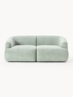 Sofás 2 Plazas|Sofás>Westwing Collection Sofá modular Sofia (2 plazas) Terciopelo verde salvia