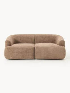 Sofás 2 Plazas|Sofás>Westwing Collection Sofá modular Sofia (2 plazas) Terciopelo marrón