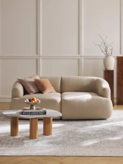 Sofás 2 Plazas|Sofás>Westwing Collection Sofá modular Sofia (2 plazas) Tejido grueso beige claro