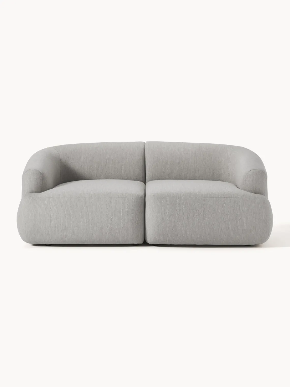 Sofás 2 Plazas|Sofás>Westwing Collection Sofá modular Sofia (2 plazas) Tejido grueso gris