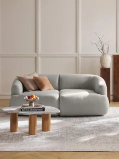 Sofás 2 Plazas|Sofás>Westwing Collection Sofá modular Sofia (2 plazas) Tejido grueso gris