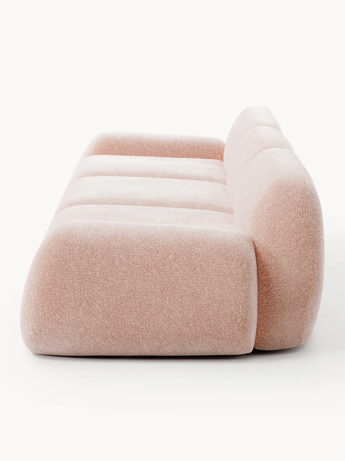 Sofás 3 Plazas|Sofás>Westwing Collection Sofá modular Wolke (4 plazas) Tejido de terciopelo rosa claro