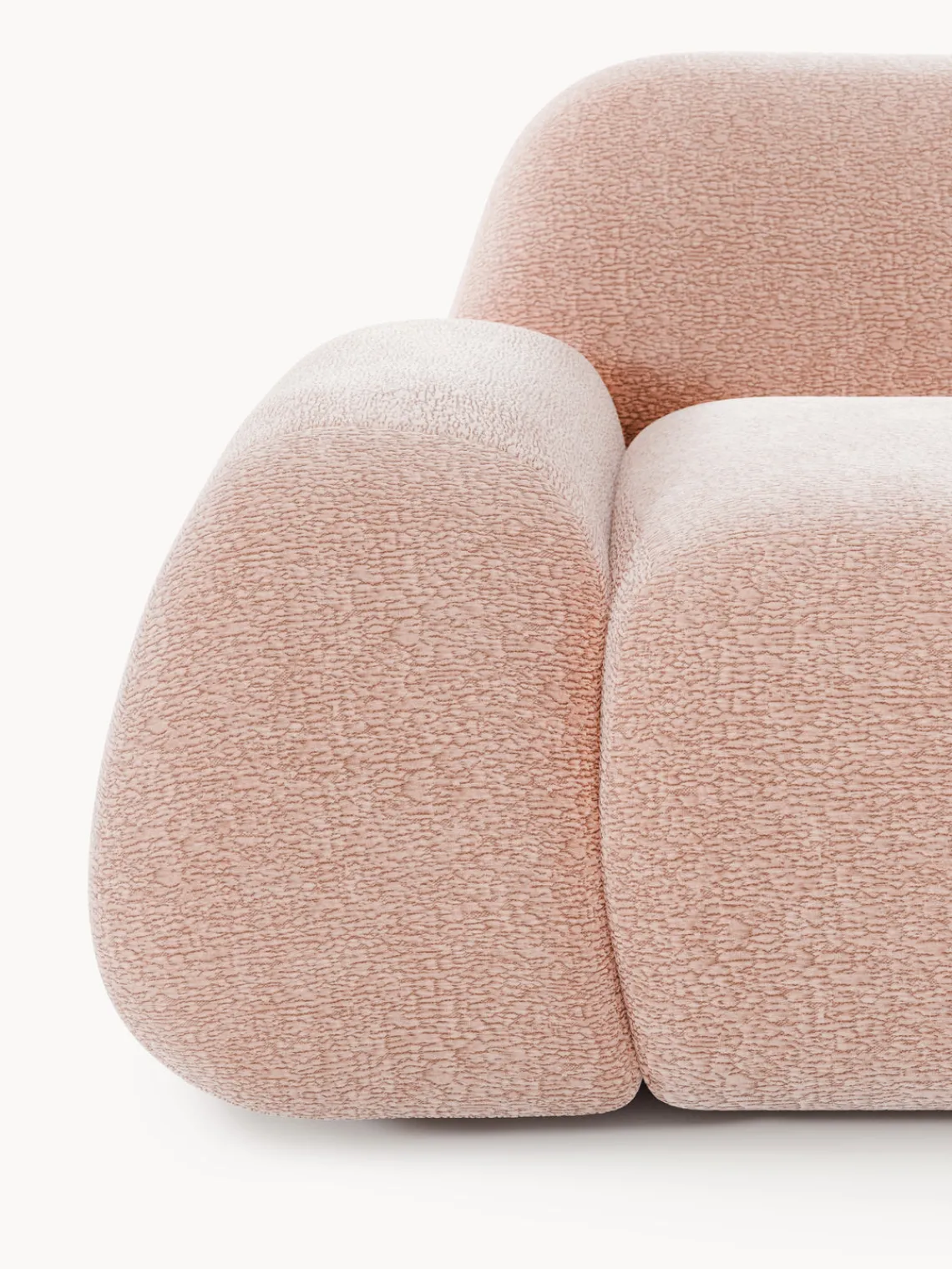 Sofás 3 Plazas|Sofás>Westwing Collection Sofá modular Wolke (4 plazas) Tejido de terciopelo rosa claro