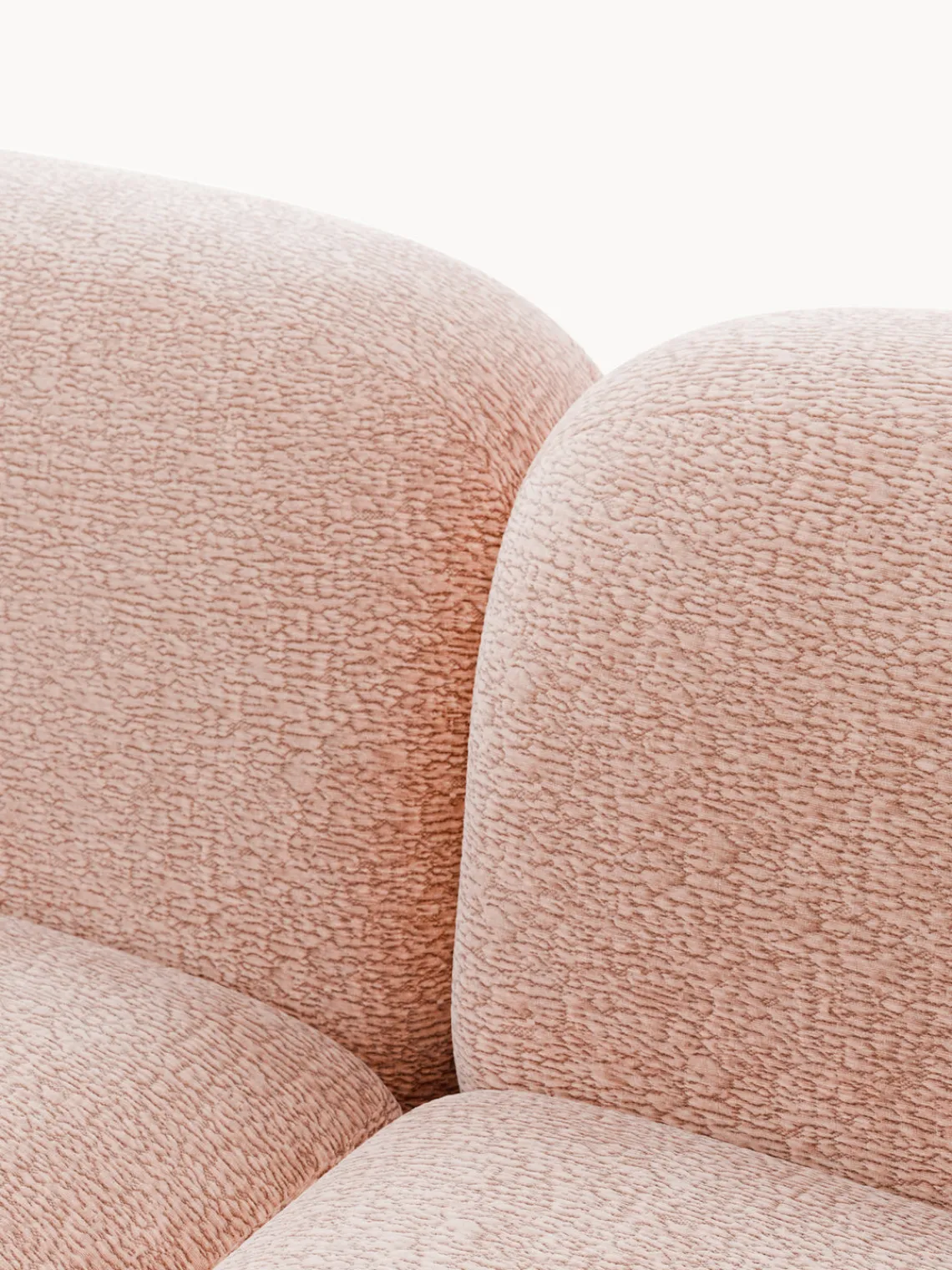 Sofás 3 Plazas|Sofás>Westwing Collection Sofá modular Wolke (4 plazas) Tejido de terciopelo rosa claro