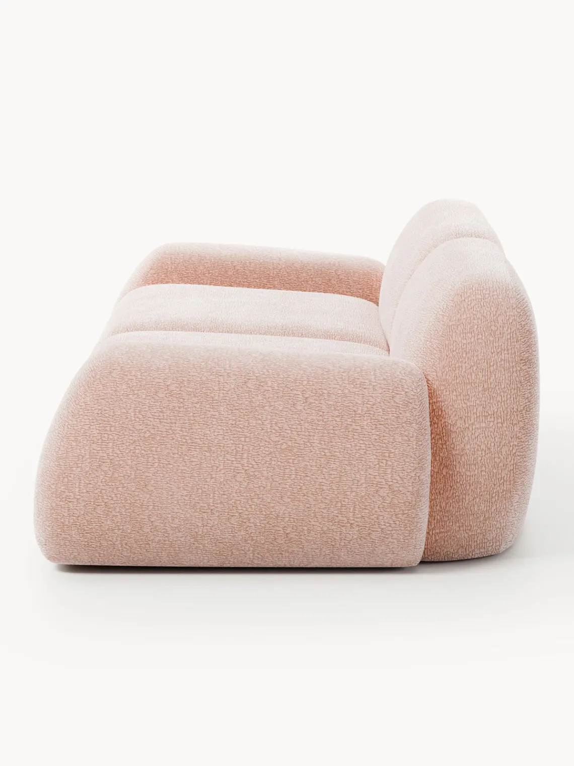 Sofás 3 Plazas|Sofás>Westwing Collection Sofá modular Wolke (3 plazas) Tejido de terciopelo rosa claro